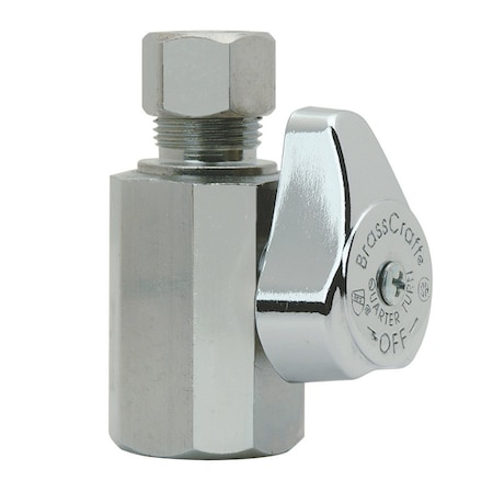 Brasscraft BrassCraft 1/2 in. FPT outlets X 3/8 in. MPT Brass Shut-Off Valve G2R12X C1